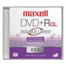 MAXELL DVD 8,5 GB. GRABABLE. DOBLE CAPA. TARRINA 10 UNIDADES. 4X